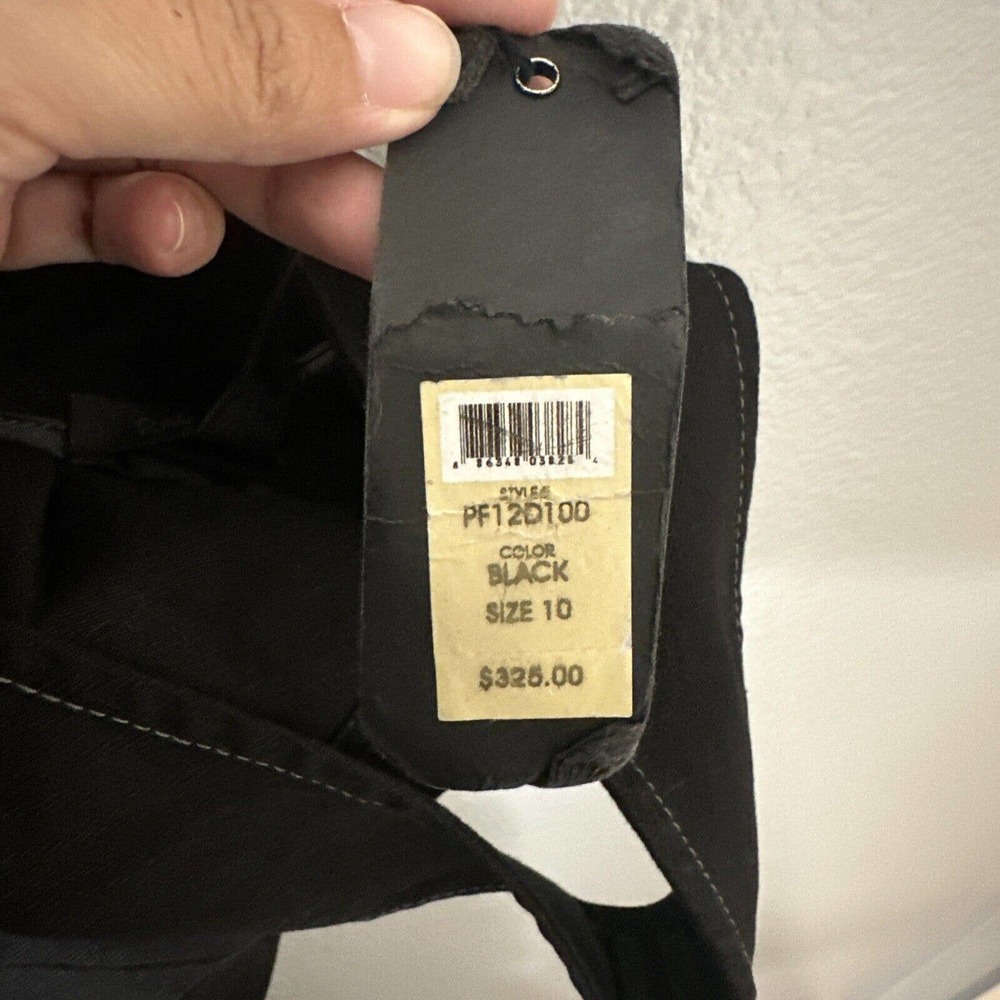 Rachel Zoe Sheath Dress 2 Black Sleeveless Pleated Ruffle‎ Hem Denim Bridget NEW - Picture 9 of 10